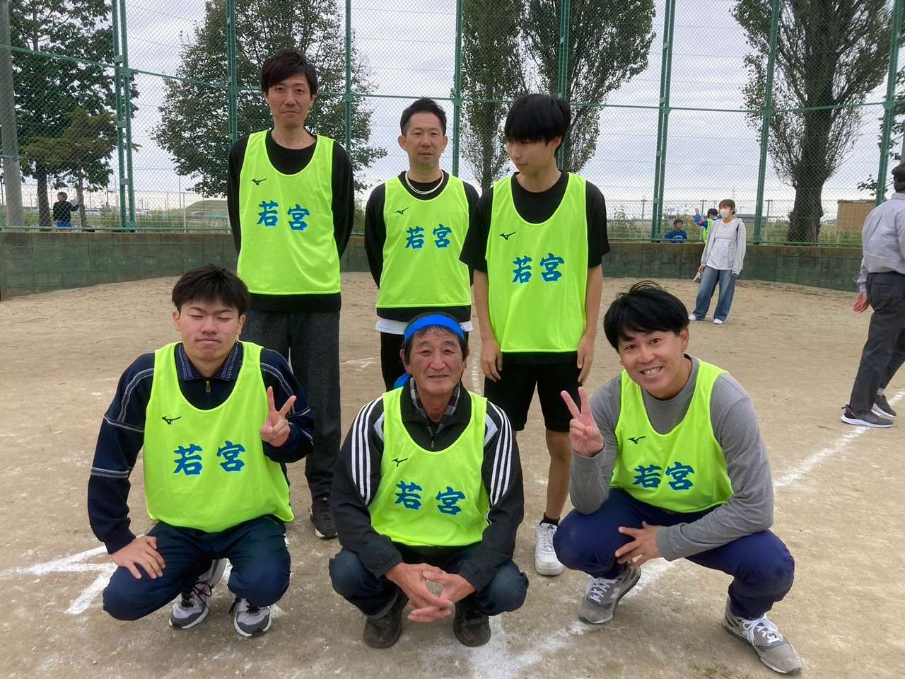 競技の合間に記念撮影。